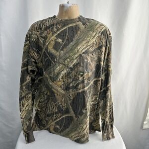 Vintage Mossy Oak Shirt Mens XL Shadow Branch Camo Outdoors Hunting Cotton 90s